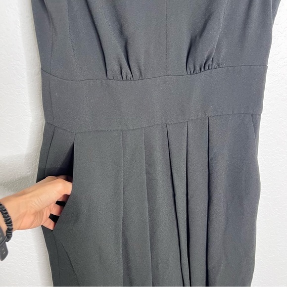 J. Crew Jumpsuit Womens 4 Wide Leg Crop Pants Bow Straps Jalopy Petite I - Picture 5 of 11